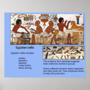 Pôster História, Egipto antigo, artesanatos egípcios