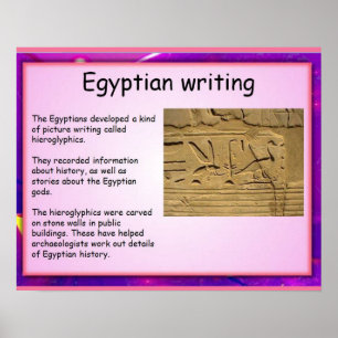Pôster História, Egipto antigo, escrita egípcia