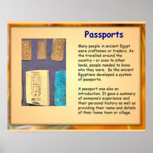 Poster História, Egipto antigo, passaportes egípcios