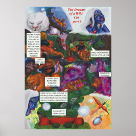 Poster História em quadrinhos de fantasia ilustrada em aq