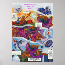 Poster História em quadrinhos de fantasia ilustrada em aq