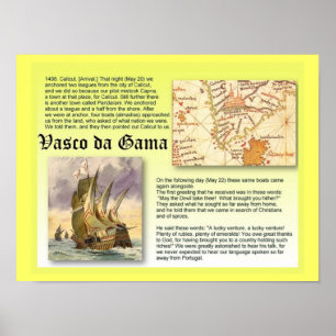 Poster História, Exploradores, Vasco da Gama
