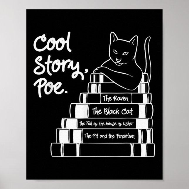 Poster História Fria Gato Negro Gato Edgar Allan Poe (Frente)