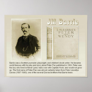 Poster História, literatura, JM Barrie, autor de Peter