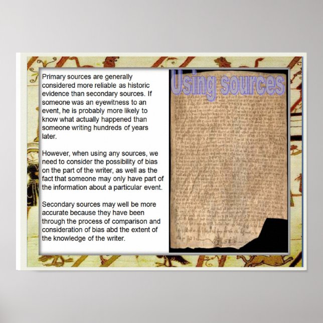 Poster História, medieval, usando fontes (Frente)