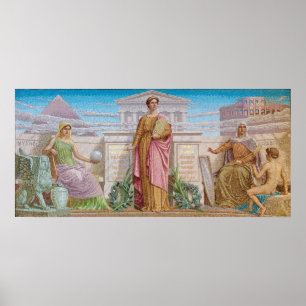 Pôster História, mosaico por Frederick Dielman