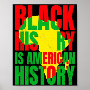 Poster História Negra Africana História Americana EUA Afr