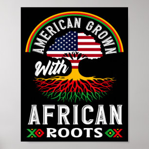 Poster História Negra Americana Cultivada Com Raízes Afri