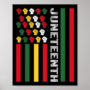 Poster História Negra Bandeira Americana Africana Desde 1