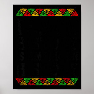 Poster História negra blm é história americana africana