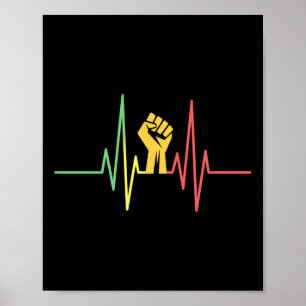 Poster História Negra de Pulso Mês da América Africana