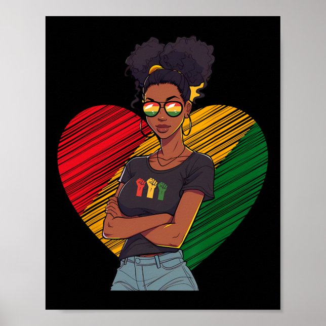 Poster História Negra Décima Junta Rainha Melanina Afro (Frente)