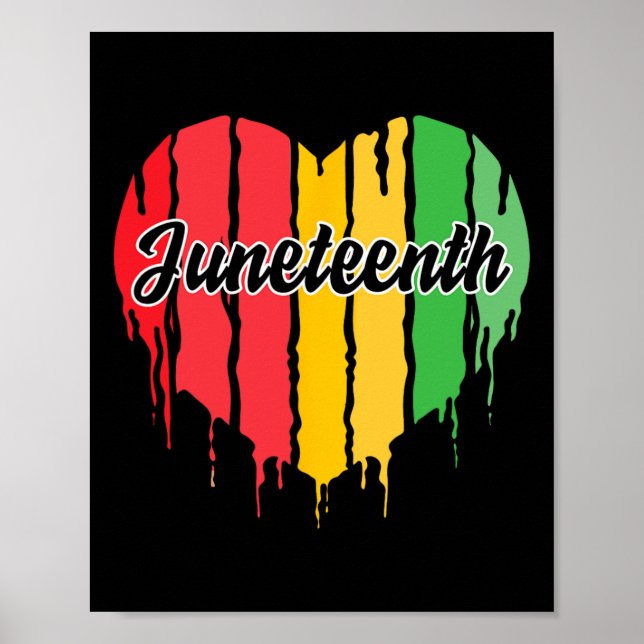 Poster História Negra do Coração Liberdade Africana Afro- (Frente)