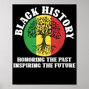 Poster História Negra do Orgulho Africano Americano Bhm 