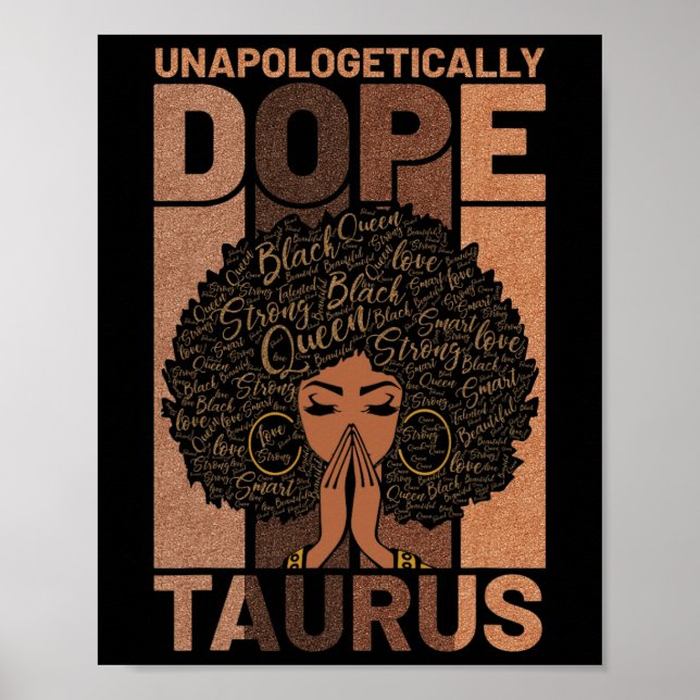 Poster História Negra Drogada Taurus Melanin (Frente)