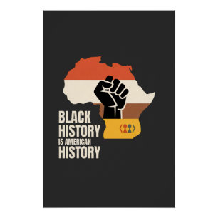Pôster História Negra É Cultura Patrimônio História Ameri