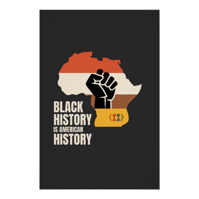 Pôster História Negra É Cultura Patrimônio História Ameri (Frente)
