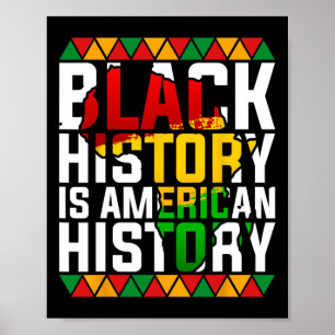 Poster História Negra É História Americana África Patriót