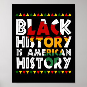 Poster História Negra É História Americana África Patriót