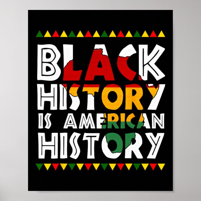 Poster História Negra É História Americana África Patriót (Frente)