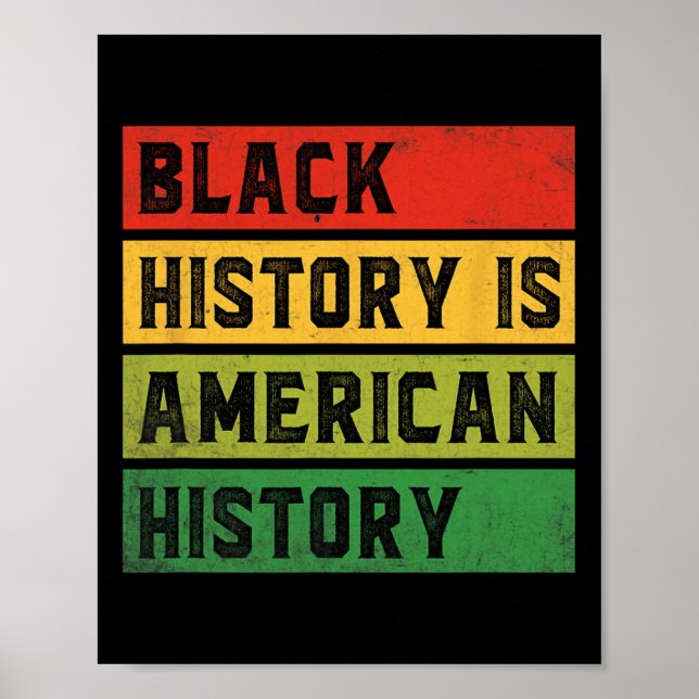 Poster História Negra É História Americana Bhm Prid Afric (Frente)