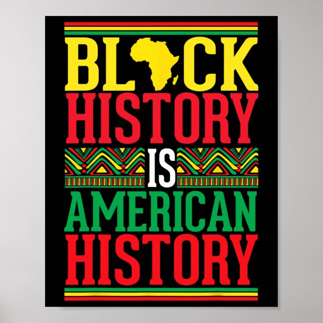 Poster História Negra É História Americana Décimo Negro (Frente)