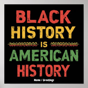 Poster História Negra É História Americana Honrando a Áfr