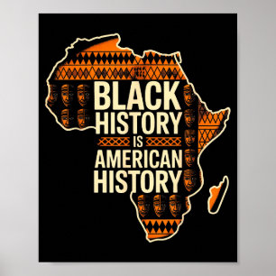 Poster História negra é história americana tribal áfrica