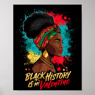 Poster História Negra É Meu Dia dos Namorados Preto