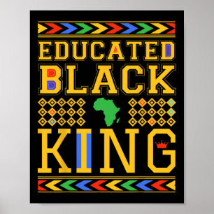 Poster História Negra Educada do Rei Negro Africano Dashi