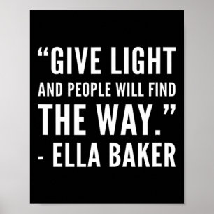 Poster História Negra - Ella Civil Rights Baker African A