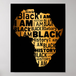 Poster História Negra Eu Sou Negro Todos os Meses America