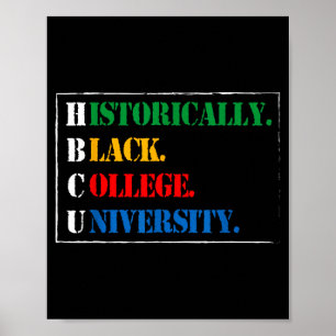 Poster História Negra Hbcu Faculdade Historicamente Negra
