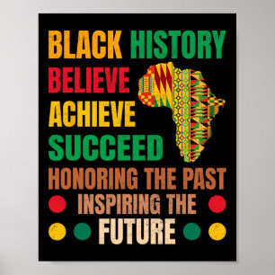 Poster História Negra Honrando o Passado Inspirando Homen