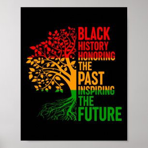 Poster História Negra Honrando o Passado Inspirando Homen