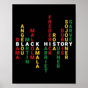 Poster História Negra Inspirando Líderes Negros Africanos