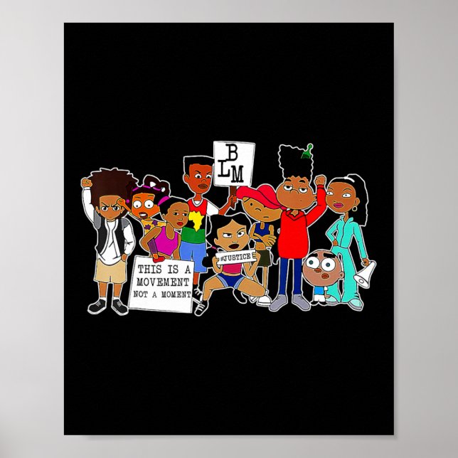 Poster História Negra Mês Blm Black Lives Problemas Crian (Frente)