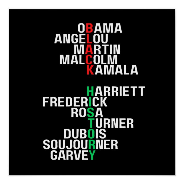 Pôster História Negra Mês Melanin Rei Rainha Sista Bruh (Frente)