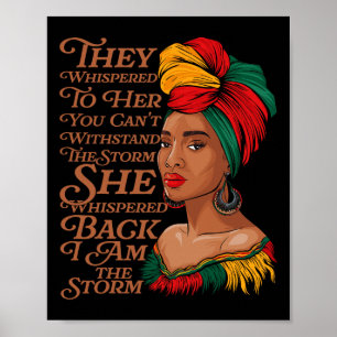 Poster História Negra Mês Mulher Africana Afro-Eles Sussu