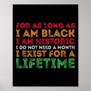 Poster História Negra Mês Por Enquanto Eu Estiver Negra