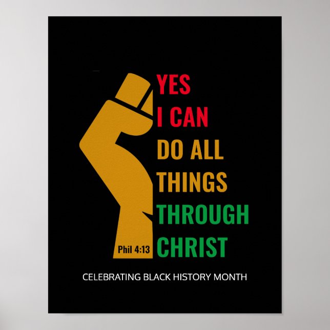 Poster História Negra Mês YES I CAN Christian (Frente)