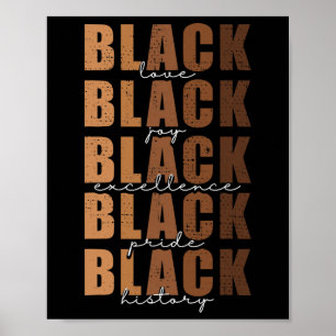 Poster História Negra Mulheres Adoradoras Negras Melanin 