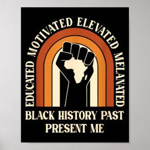Poster História Negra Passado Presente Orgulho Melanizado