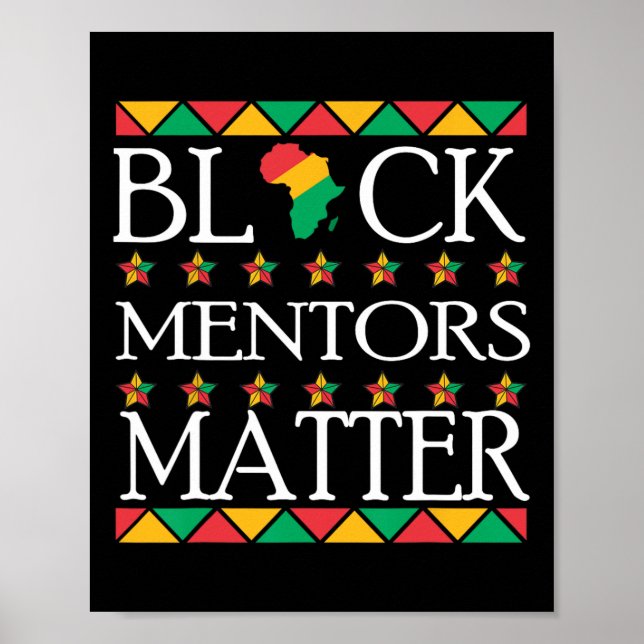 Poster História Negra Problema dos Mentores Africanos (Frente)