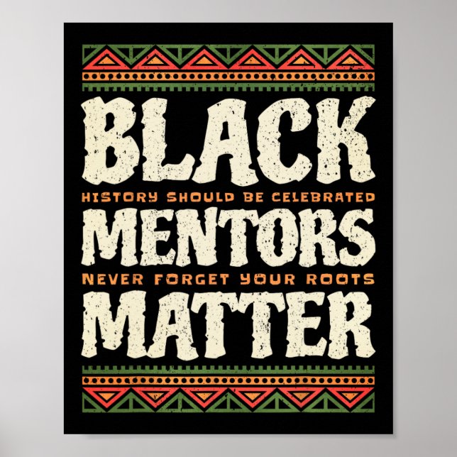 Poster História Negra Problema dos Mentores Africanos (Frente)