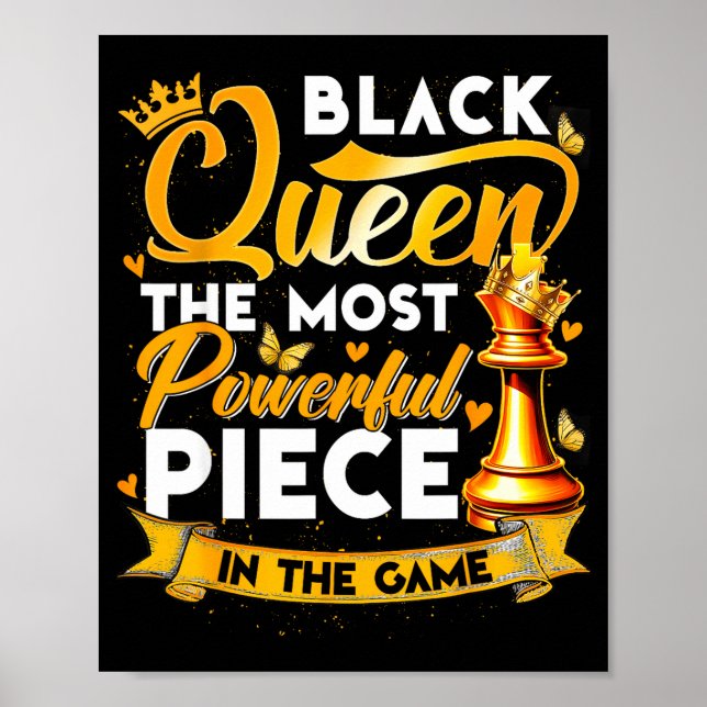 Poster História Negra Rainha Negra Peça Mais Poderosa Em  (Frente)