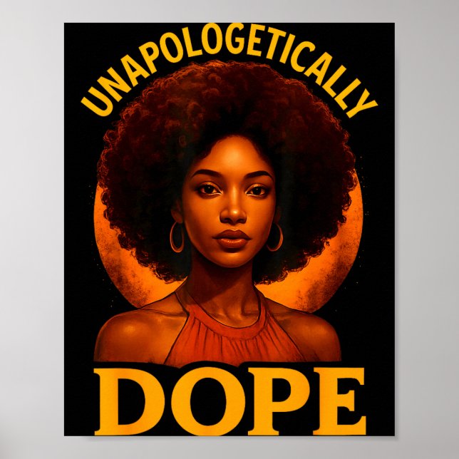 Poster História Negra Sem Desculpas Afro Melanina Menina  (Frente)