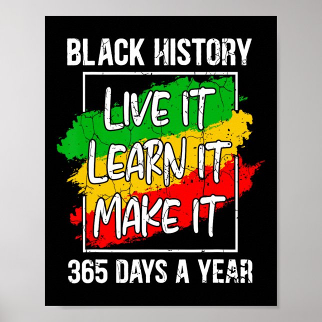 Poster História Negra Viva-a Aprenda Faça-a 365 Dias Ju (Frente)