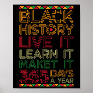 Poster História Negra Viva Aprenda Faça 365 Dias Por Ano