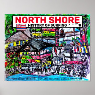POSTER HISTÓRIA NORTE DA COSTA DO ENCANAMENTO SURFANDO